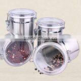 4pcs Different Size Airtight Stainless Steel Sealed Cans Sets With Plastic Lid thumbnail-1