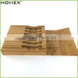 Organic Bamboo Knife Storage Block Organizer Homex BSCI/Factory thumbnail-5