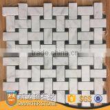 25x48mm Honed Finish White & Black Basketweave Tile for Home Decorations thumbnail-1