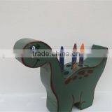 Hot Sell Wood Dinosaur Crayon Holder and Puzzle Set Made in China thumbnail-1