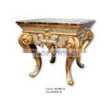 French Style Antique Small Side Table With Marble Top thumbnail-5
