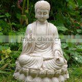 China Factory Supply Estern Style Natural White Marble Buddha Statues Garden for Sale