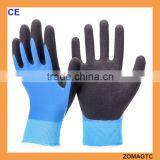 Nylon Liner Double Dipping Nitrile Coated Sandy Gloves for Automotive Work thumbnail-1