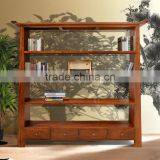 Bookcase Japan Natural Teak Wood Furniture thumbnail-1