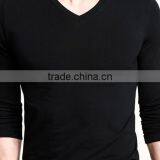 V Neck Black T-shirts thumbnail-1