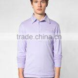 100% Cotton Jersey Long Sleeve Leisure Pocket Shirt Polo T-shirt thumbnail-1