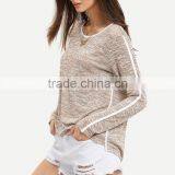 Customized Woman T-shirts Ladies Casual T Shirt Round Neck Long Sleeve Loose T-shirt thumbnail-3