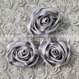 Cute handmade satin fabric flowers satin rose flower