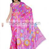 New Printed Styles Saree With Blouse Material thumbnail-4