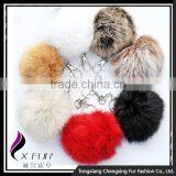 CX-R-36 Cute High Quality Genuine Rabbit Fur Ball Key Chain Keychain thumbnail-4