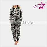 Custom Fleece Sets Long Sleeve Camo Pattern Slim Fit Tracksuit Jogging Suits thumbnail-1