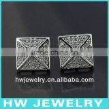 Micro Pave Silver Earrings thumbnail-1