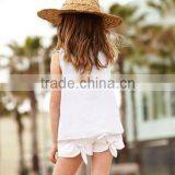 Hot Sale 100% Cotton Sleeveless Girl Tops thumbnail-2