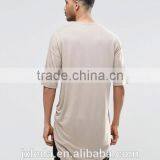 2016 Popular Men Extreme Longline Crewneck Blank T-shirt Custom thumbnail-2