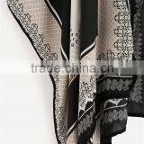 Custom Pattern Print Loose Black Tribal Print Kimono Open Front Capelet Ladies Beachwear Women thumbnail-3