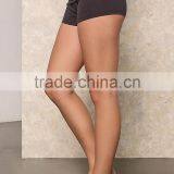 MGOO Manufacturer Custom Made Black Yoga Stretch Shorts Black High Waist Nylon Spandex Dri Fit Shorts thumbnail-6