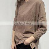 2016 New Fashion Long Sleeve Casual Women T-shirt With Pocket Wholesale thumbnail-4