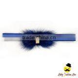 Fashion Plain Color Golden Ring Top Gift Hairy Thin Elastic Festival Baby Girl Headband Accessories thumbnail-2