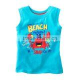 Fashion Design Custom Embroidery Wholesale Cheap 100 Cotton Kids Tank Top thumbnail-6