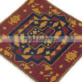 Hand Embroidered Luxury Pillow India Decor Crewel Chain Stitch Cushion Case Sham thumbnail-2