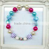 Wholesale Ameriacan Flag BABY GIRL CHUNKY RHINESTONE BEADED NECKLACE thumbnail-6