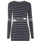 Hot Long Sleeves Stripe Pregnant Women Images Bodycon Maternity Dresses thumbnail-5