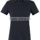 Stylish slim fit men dark blue bamboo polo t shirt / mens plain fitted polo t shirts T13321-SB