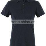 Stylish Slim Fit Men Dark Blue Bamboo Polo t Shirt / Mens Plain Fitted Polo t Shirts T13321-SB thumbnail-1