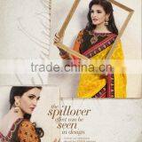 Beautiful Yellow & Dark Green Colors Combination Season In Style Designer Sarees thumbnail-6