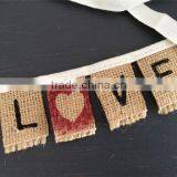 LOVE Tiny & Shabby Hessian Cake Topper Micro Mini Bunting Fun Cupcake Decor thumbnail-4