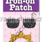 Mini Glitter Iron on PU Patches Heat Press Patches Heat Transfer Patch