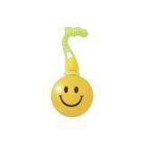 Promotional Smiley Face - Bubble tote with liquid bubbles in a container with dipstick