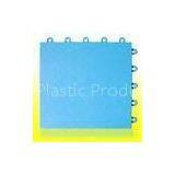 Interlock Plastic Floor, Blue Modular Sports PP Flooring For Indoor Futsal Ground thumbnail-1
