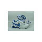 Nike Shox Ladies oz White Silver Blue Nike Running Shoe for Breathability thumbnail-1