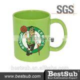 JS Coatings Sublimation Mugs 11oz Full Light Green Color Mug B11Q-LGR
