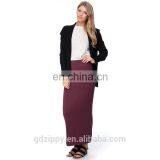 Wine Color Fashion Cotton Long Skirt For Women thumbnail-5