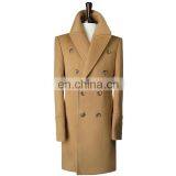 ZHANSHI Classic Fahion Winter Wool Blend Mens Slim Fit Long High Jackets