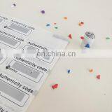 Wholesale Custom Scraped Authenticity Code Adhesive Stickers Paper Sticker With Cheap Price thumbnail-2