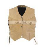 HMB-3161c LEATHER VEST BRAIDS STYLE BROWN COAT VESTS