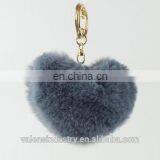Best Valentine Gift for Girfriend Plus Pom Pom Heart Shape Keychain for Girls' Bag Accessories Car Pendant thumbnail-5