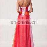Hot Sale Elegant Design Grace Karin Sexy Strapless Red Chiffon Long Cheap Prom Dresses CL6069-2# thumbnail-3