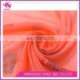 2017 Fashion Chiffon Georgette Digital Print Silk Fabric for Maxi Dress Red Silk Chiffon Fabric With Floral Pattern