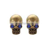 Jewelry Wholesale Steampunk Bronze Skull Stud Earrings for Men thumbnail-3