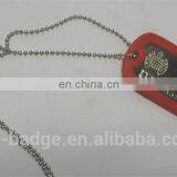 Custom Metal Tag With Silence Rubber, Embossed Name Tag With Chain, Charm Tag for Men