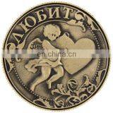 Stupid Cupid Love Engraved Copper Alloy Metal Coins Cute Angel Hot Selling Kids Souvenir Coin Gifts thumbnail-1