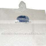 CLEAR ONE TIME USE HOODED PONCHO WITH LOGO