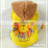 Pet Dog Simba Lion King Puppy Yellow Hoodie Woolen Cloth Clothes Tassel thumbnail-7