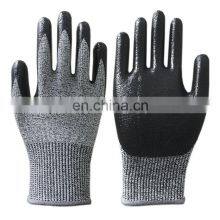 HPPE G60 Level 5 Nitrile Coated Cut Resistant Gloves For Glass Handling thumbnail-4