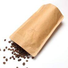 Natural Kraft Paper Vertical Zipper Bag Bag of Coffee, With One-way Skim Valve (50 oz / 1.1 Pounds per 454-500 Grams) thumbnail-4
