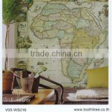 vintage decor world map wallpaper